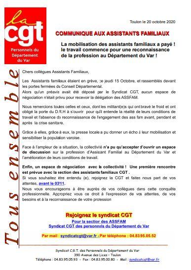 Communique greve 15 octobre