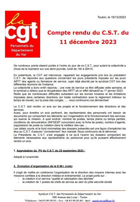 Cr du cst du 11 decembre 2023