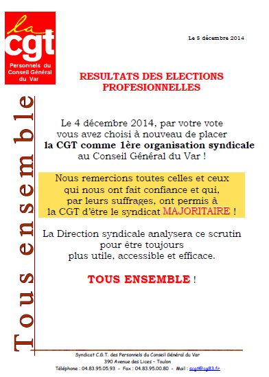 La cgt elections