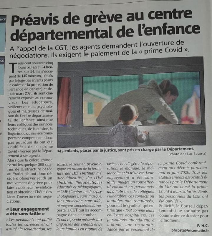 Presse var matin greve cde 25 mars 2021