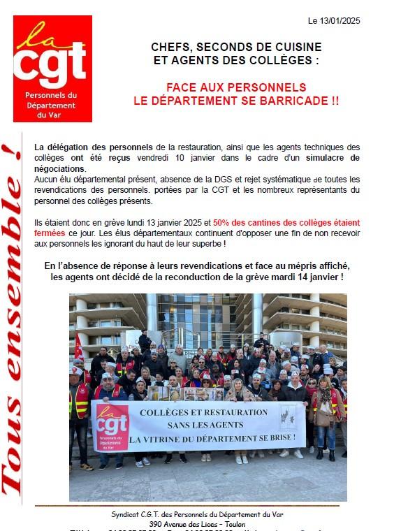 Tract cgt 13 janvier
